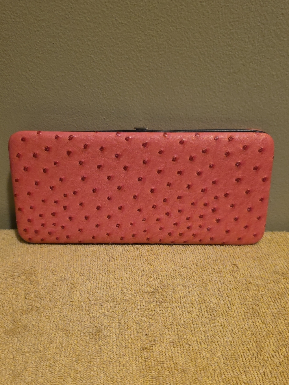 Pink Ostrich-Effect Women’s Clutch Wallet - Inv.518